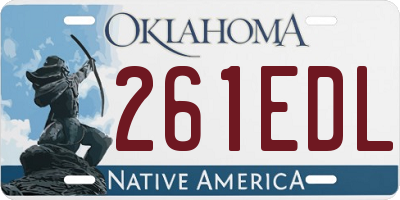 OK license plate 261EDL
