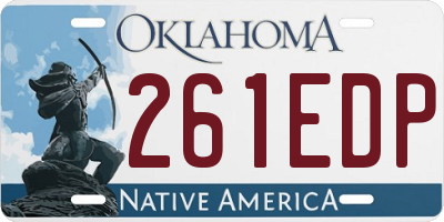 OK license plate 261EDP