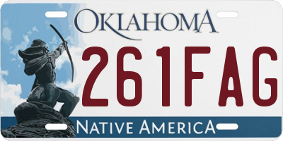 OK license plate 261FAG