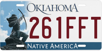 OK license plate 261FFT