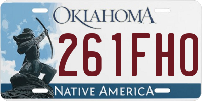 OK license plate 261FHO