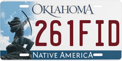 OK license plate 261FID