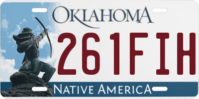 OK license plate 261FIH