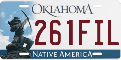 OK license plate 261FIL