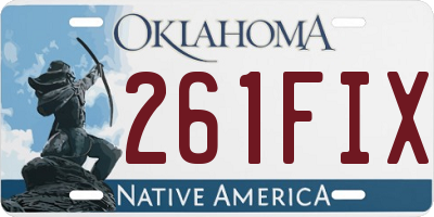OK license plate 261FIX