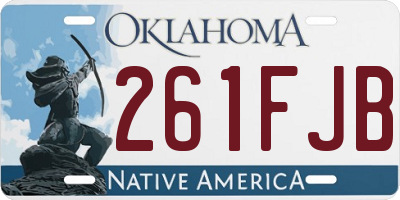 OK license plate 261FJB