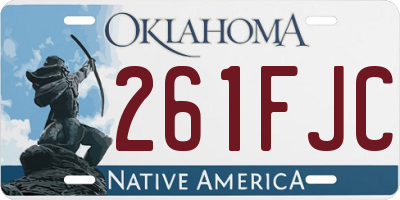 OK license plate 261FJC