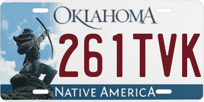 OK license plate 261TVK