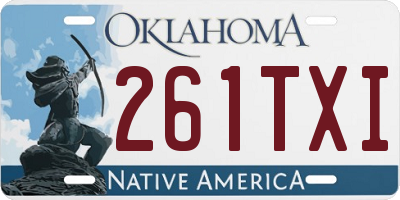 OK license plate 261TXI