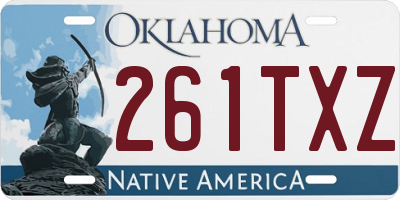 OK license plate 261TXZ