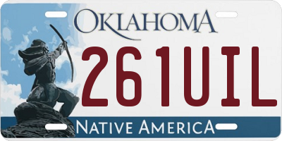 OK license plate 261UIL