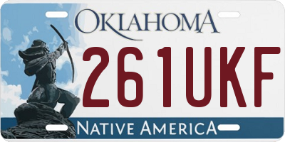 OK license plate 261UKF