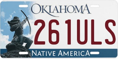 OK license plate 261ULS