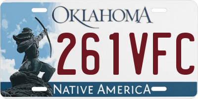 OK license plate 261VFC