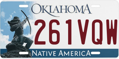 OK license plate 261VQW