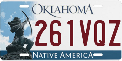 OK license plate 261VQZ
