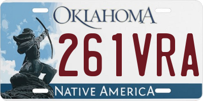 OK license plate 261VRA