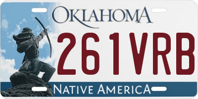 OK license plate 261VRB