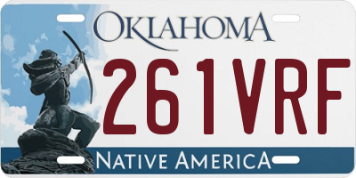 OK license plate 261VRF