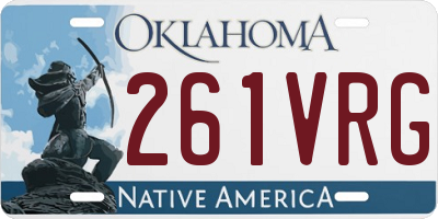 OK license plate 261VRG