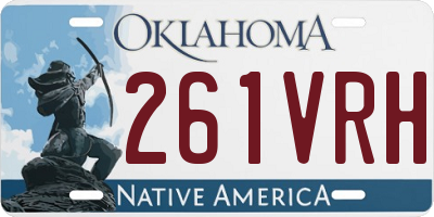 OK license plate 261VRH