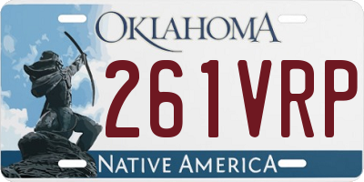 OK license plate 261VRP