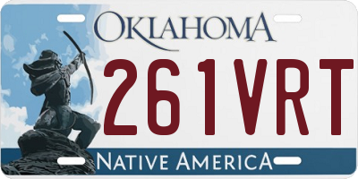 OK license plate 261VRT