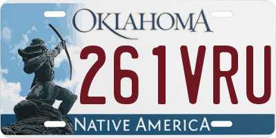 OK license plate 261VRU