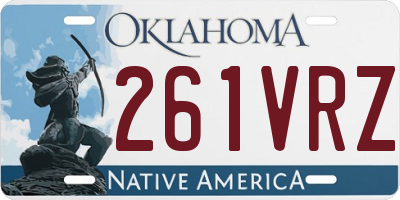 OK license plate 261VRZ