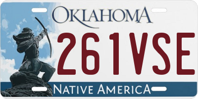 OK license plate 261VSE