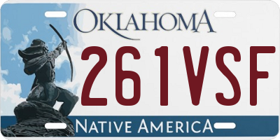 OK license plate 261VSF