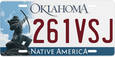 OK license plate 261VSJ