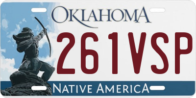 OK license plate 261VSP