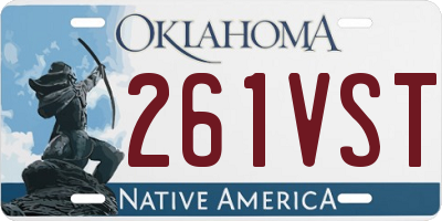 OK license plate 261VST