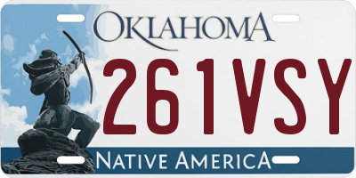 OK license plate 261VSY
