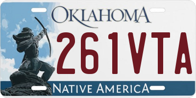 OK license plate 261VTA