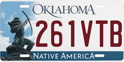 OK license plate 261VTB