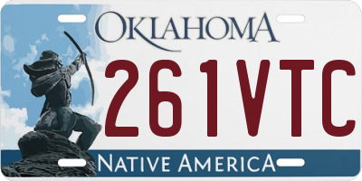 OK license plate 261VTC