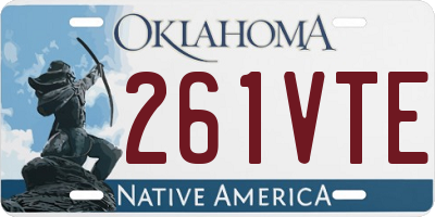 OK license plate 261VTE
