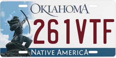 OK license plate 261VTF