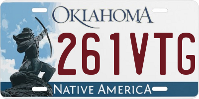 OK license plate 261VTG