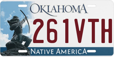 OK license plate 261VTH