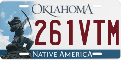OK license plate 261VTM