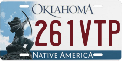 OK license plate 261VTP