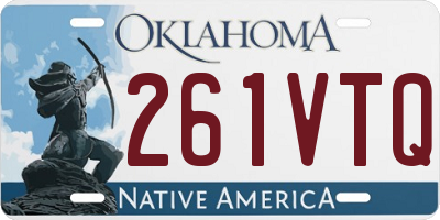 OK license plate 261VTQ