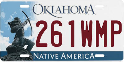OK license plate 261WMP