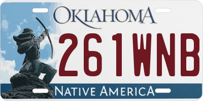 OK license plate 261WNB
