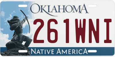 OK license plate 261WNI