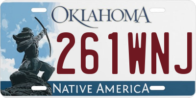 OK license plate 261WNJ