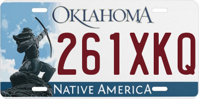 OK license plate 261XKQ